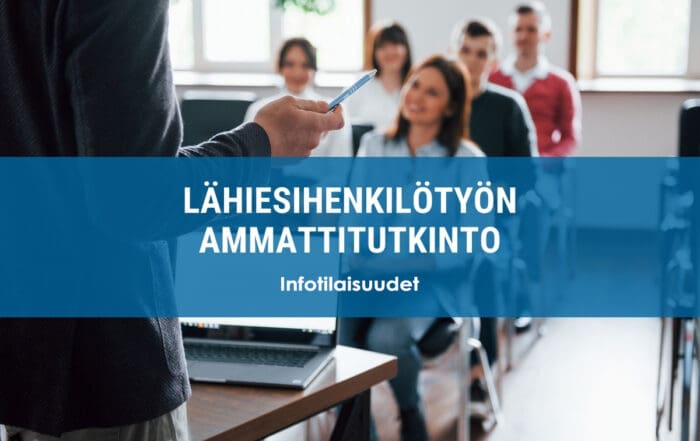 Kuvituskuva lähiesihenkilötyön ammattitutkintojen infotilaisuuksista kertovaan ajankohtaiseen uutiseen.